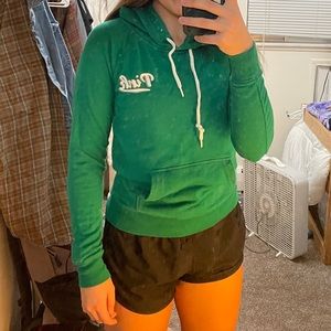 victoria secret pink (green) sweatshirt